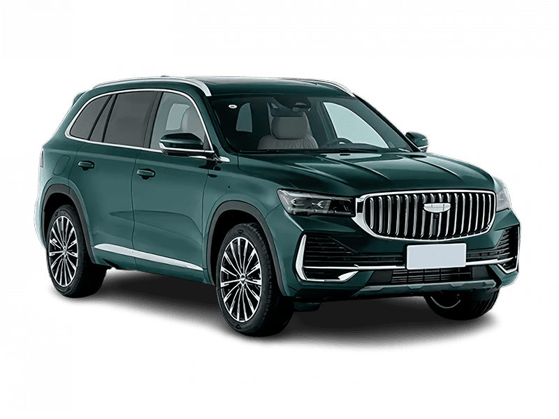 Бирюзовый Geely Monjaro, рестайлинг